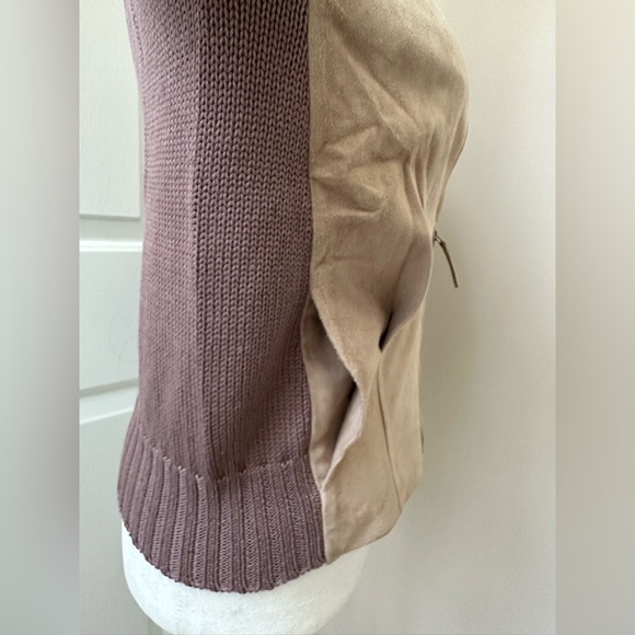 Fabiana Filippi two-tone chamois leather and cotton, waist cut jacket - Picture 7 of 16